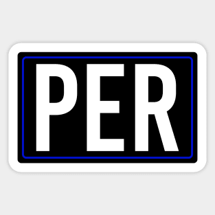 Perez - Driver Tag Sticker